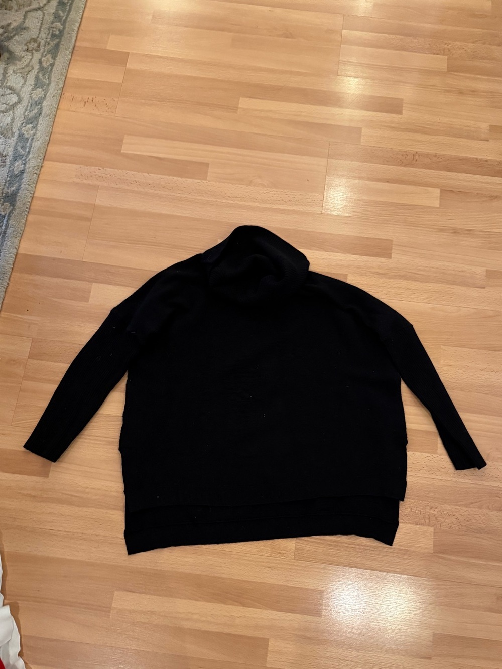 Black Turtleneck Cozy Knit Sweater